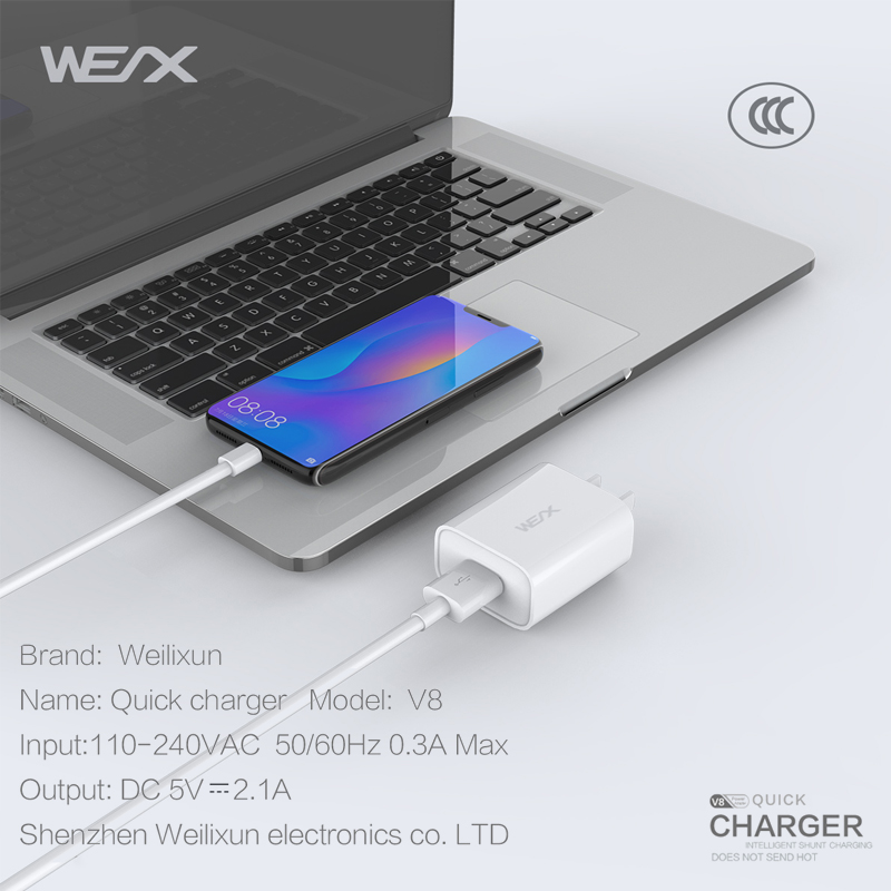 WEX - Bộ sạc du lịch V8, bộ sạc tường, bộ đổi nguồn